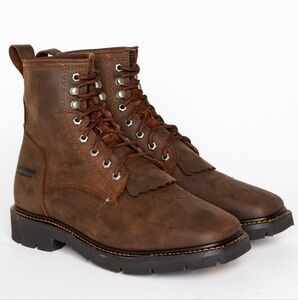 Cody James Mens Waterproof Lace Up Western Work Boots Size 8.5 New